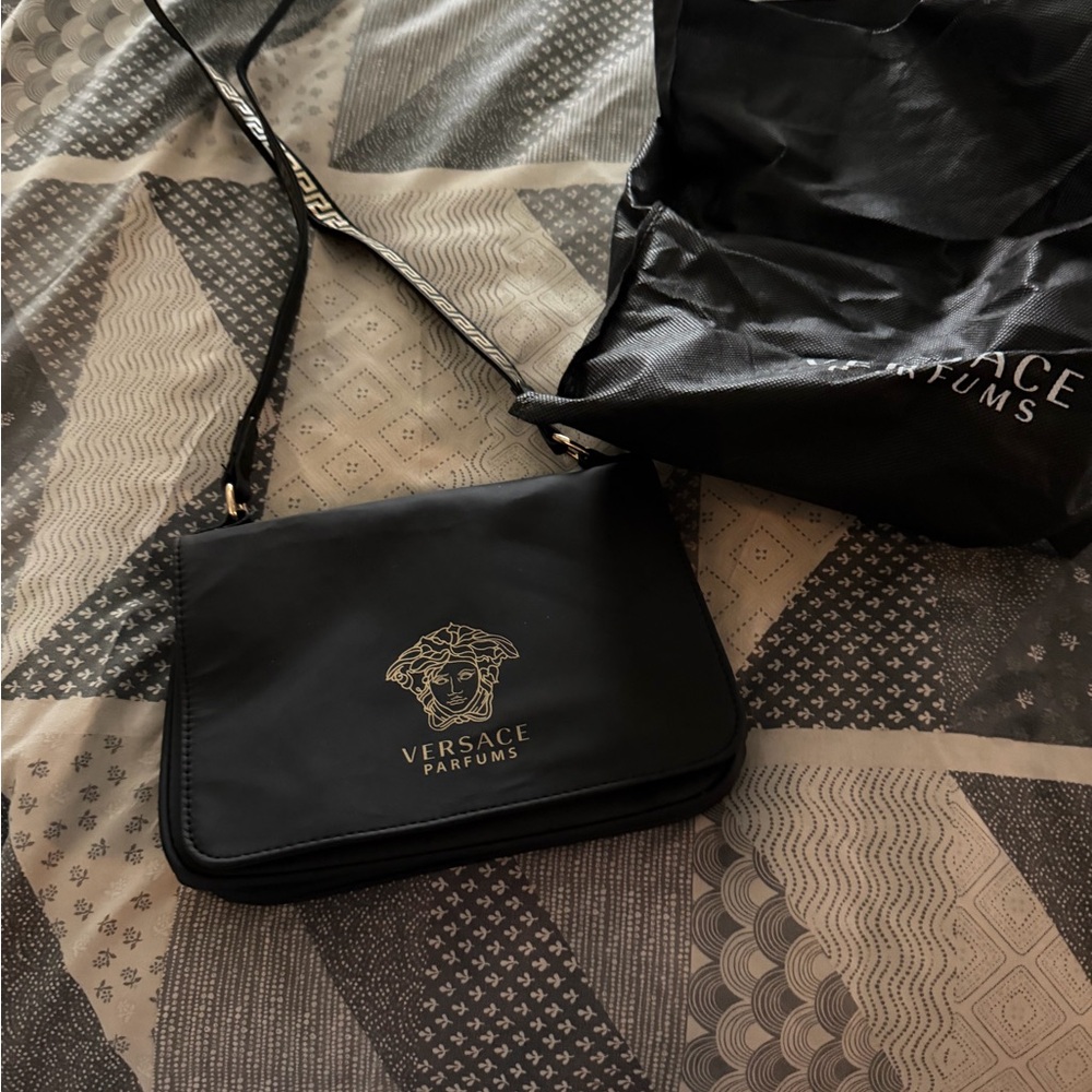Versace Black and Gold Parfums Bag